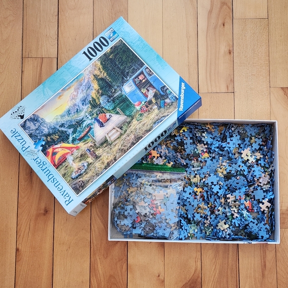 Ravensburger "Calm Campsite" 1000 piece Jigsaw Puzzle - Picture 5 of 7